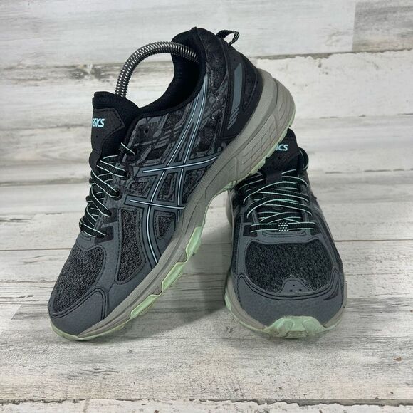 Asics Womens Gel Venture Trail Running Shoes Sneakers Shoes‎ Gray Black Size 9 - Picture 5 of 8